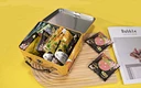 custom yellow lunch tea tin